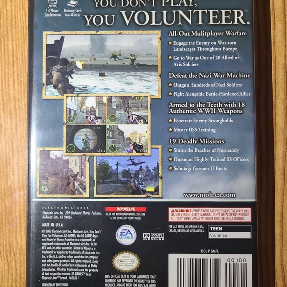 Medal of Honor Frontline Nintendo Gamecube Game (CIB) - Picture 4 of 4